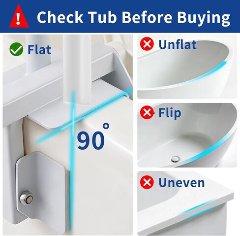 UNLICON Medical Adjustable Bathtub Safety Rail,Adjustable Grab Bars for Bathroom, Shower Handle for Seniors and Elderly, White in Kuwait