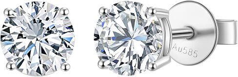 14K White Gold Lab Grown Diamond Stud Earrings for Women in Saudi Arabia