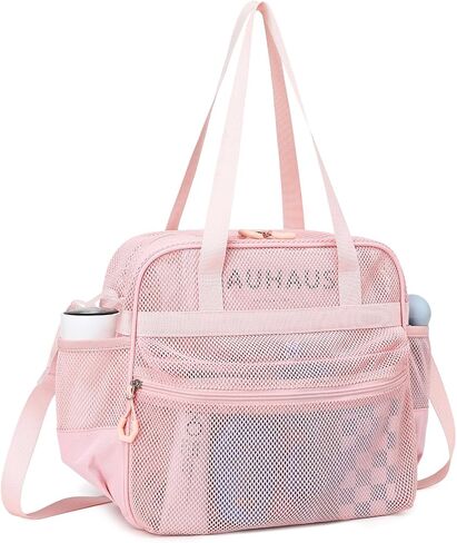 MOONBABY Stadium Approved 12x6x12 Mesh Tote Bag, Lightweight Beach Net Bag with Dry Wet Separated Pocket for Sports Concerts in Kuwait