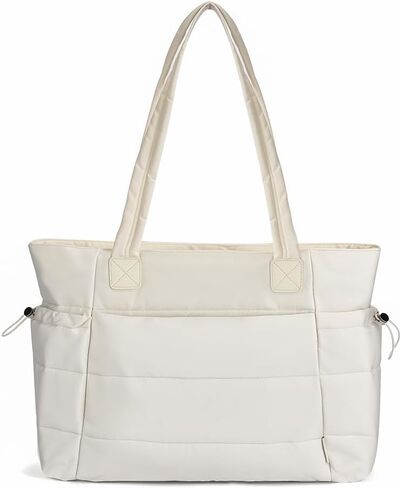LLEGASTE Quilted Puffer Women Tote Bag for Work, Large Tote Bag with Zipper, Laptop Tote for Travel Gym College Teacher in Kuwait