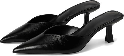 olomisa Womens Kitten Heels Bow Studded Pointed Toe Low Heeled Mules in Saudi Arabia
