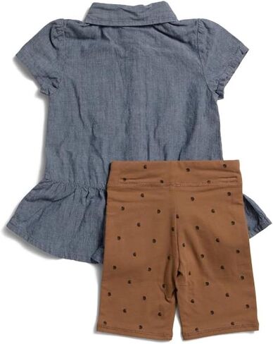 Carhartt baby-girls Short-sleeve Deer Shirt & Camo Print Legging Shorts Set in Kuwait