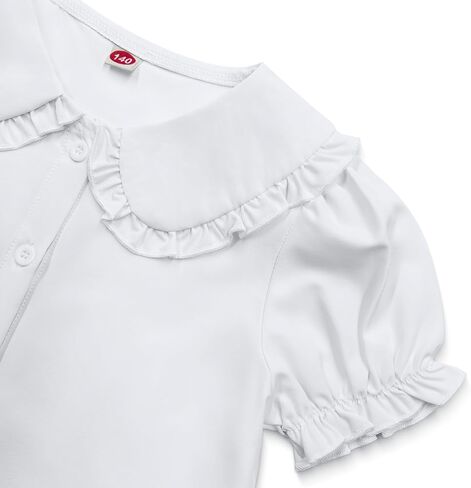Girls Summer Sets Short Sleeve Shirt and Skirt Casual Top Solid Mini Skirts 4-13 Years in Saudi Arabia