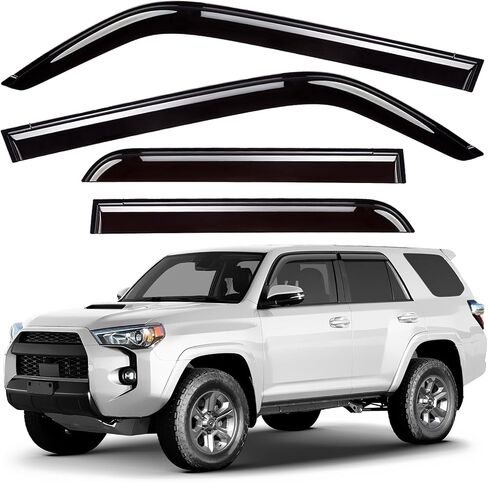 Window Deflectors Smoke Tinted Tape-On Side Window Vent Visor Deflectors Rain Guards Compatible with Toyota 4Runner 2010-2024- 4pcs. GW0886 in Saudi Arabia