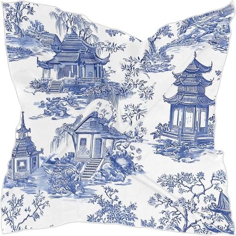 Head Scarf for Women Neck Scarf Vintage Equestrian Pattern Large Square Satin Wrap Hair Bandana 24" Silk Like Scarves in Saudi Arabia