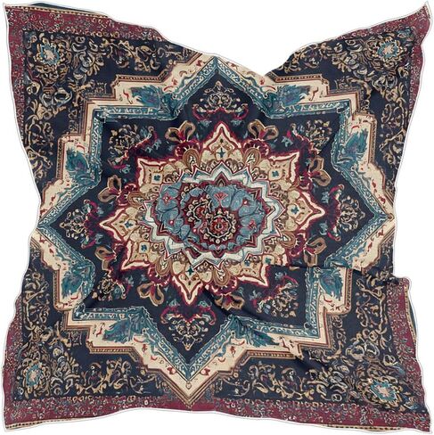 Head Scarf for Women Neck Scarf Vintage Equestrian Pattern Large Square Satin Wrap Hair Bandana 24" Silk Like Scarves in Saudi Arabia