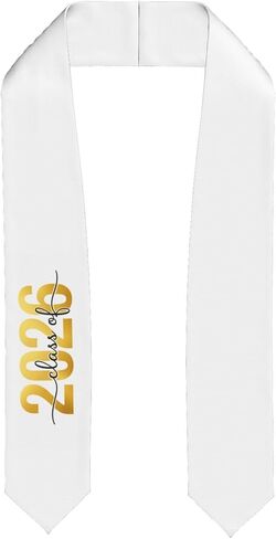Class of 2026 Graduation Stole Satin Senior Sash for High School College Commencement Ceremony Keepsake in Saudi Arabia