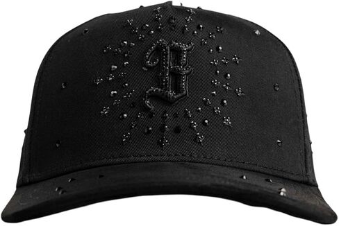 BIGG BOSS B Cristal Total Black Premium Hat for Men,Caps for Any Occasion, Men's Baseball Cap, Men's Caps Adjustable, Men Hats Black Snapback in Kuwait