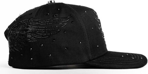 BIGG BOSS B Cristal Total Black Premium Hat for Men,Caps for Any Occasion, Men's Baseball Cap, Men's Caps Adjustable, Men Hats Black Snapback in Kuwait