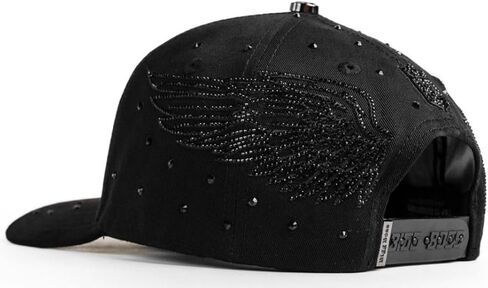 BIGG BOSS B Cristal Total Black Premium Hat for Men,Caps for Any Occasion, Men's Baseball Cap, Men's Caps Adjustable, Men Hats Black Snapback in Kuwait