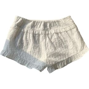 SHENHE Women's Summer Boho Eyelet Shorts Low Rise Ruffle Hem Beach Vacation Shorts in Saudi Arabia