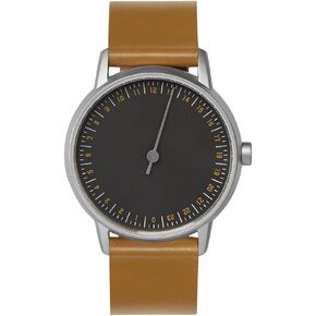 slow Round 04 - Brown Leather, Silver Case, Grey Dial in Saudi Arabia