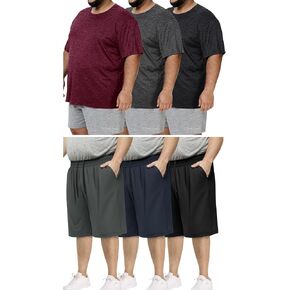 BOOJO 3 Pack Men's Big and Tall Shirts and Shorts in Saudi Arabia