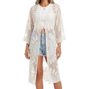 Women Sexy Swimsuit Coverup Lace Beach Cover Up for Pool Parties Beach Vacations in Saudi Arabia