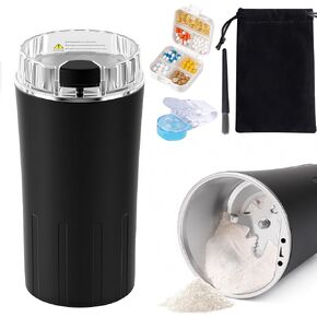 Electric Pill Crusher, Suitable for Grind and Pulverize Multiple Pills, Electric Pill Crusher Fine Powder, Small or Large Medication Tablets to Fine Powder for Elderly and Pets in Saudi Arabia
