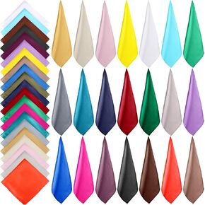 21 Pack Square Neck Scarf Mixed Solid Color Bandanas Bulk Colorful Plain Neckerchief for Women Head Hair Wraps, 21 Colors in Saudi Arabia