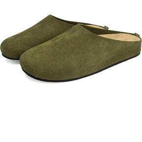 Riekhany Suede Clogs for Women Arch Support Cork Footbed Mules Comfort Slip On Potato Shoes Sandals Slippers in Saudi Arabia