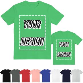 ISUNMEA Custom T-Shirts for Men Women, Personalized Photo Shirts Gift Design Your Own Customizable Tee with Text Logo in Saudi Arabia