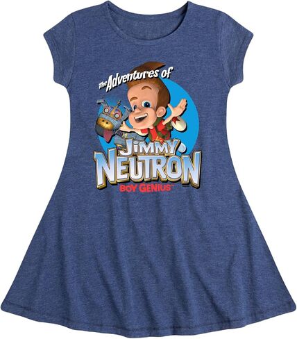 ملابس HYBRID - Jimmy Neutron - Boy Genius - فستان ملائم ومتوهج للفتيات الصغيرات والشباب in Kuwait