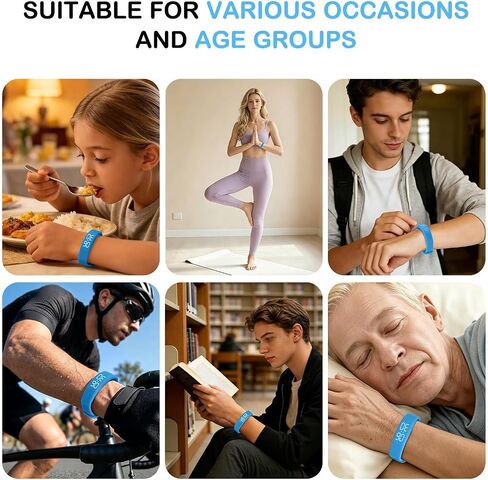 Blue Vibrating Alarm Wristband for Heavy Sleepers with Body Temperature Monitoring Waterproof Noiseless Silent Shock Watch USB Rechargeable for Students Sports Won’t Wake Your Partner in Kuwait