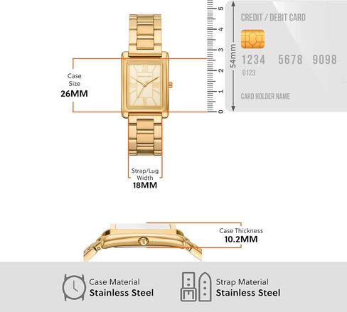 Michael Kors Women's Essex Three-Hand Stainless Steel Watch (Model: MK4904) in Kuwait