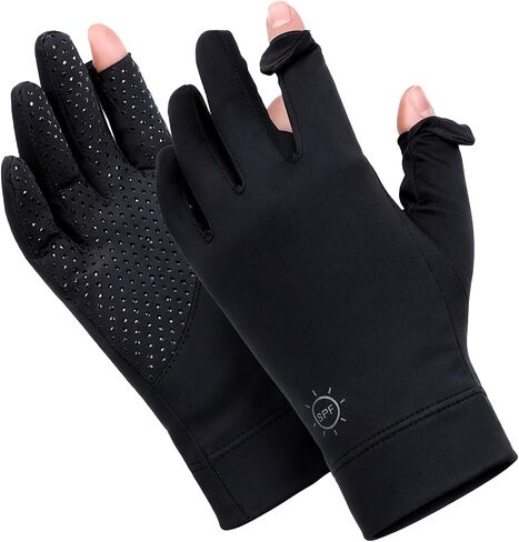 Non Slip Breathable Summer Outdoor Gloves, Ultra Thin Full Finger UV Protection Gloves, Ice Silk UV Gloves, Driving Biking Sunscreen Nail Manicure Gloves for Women in Kuwait