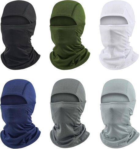 6 Pieces Balaclava Ski Mask Full Face Cover for Men and Women ，UV Protector Lightweight for Motorcycle Snowboard in Kuwait