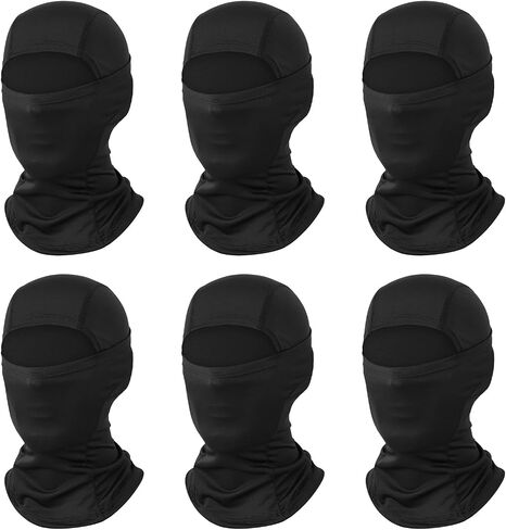6 Pieces Balaclava Ski Mask Full Face Cover for Men and Women ，UV Protector Lightweight for Motorcycle Snowboard in Kuwait