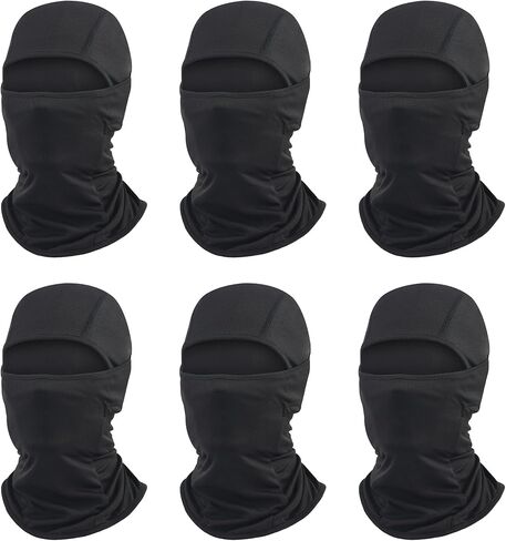 6 Pieces Balaclava Ski Mask Full Face Cover for Men and Women ，UV Protector Lightweight for Motorcycle Snowboard in Kuwait