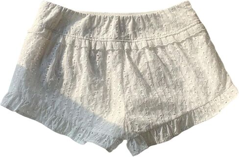 SHENHE Women's Summer Boho Eyelet Shorts Low Rise Ruffle Hem Beach Vacation Shorts in Saudi Arabia