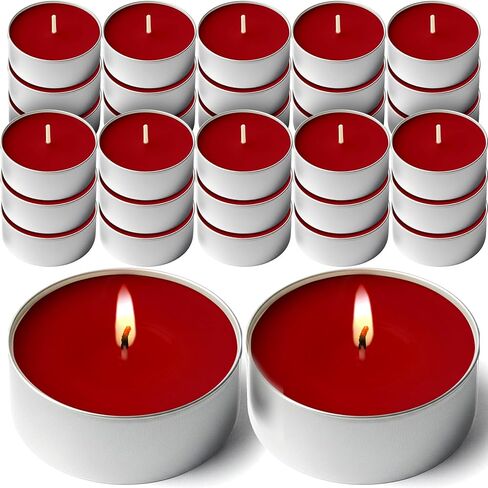 DecorRack 30 Tealight Candles, French Vanilla Scented, Aromatherapy, Pleasant Fragrance, Scented Home Decor, Votive Long Lasting Candles (3 Packs of 10) in Saudi Arabia