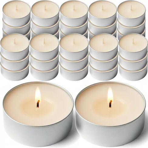 DecorRack 30 Tealight Candles, French Vanilla Scented, Aromatherapy, Pleasant Fragrance, Scented Home Decor, Votive Long Lasting Candles (3 Packs of 10) in Saudi Arabia