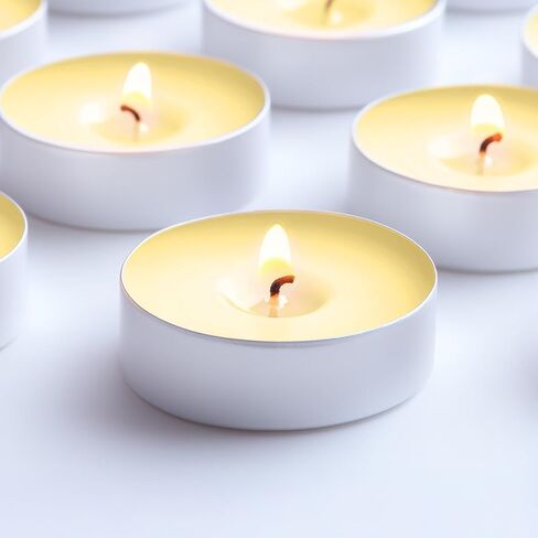 DecorRack 30 Tealight Candles, French Vanilla Scented, Aromatherapy, Pleasant Fragrance, Scented Home Decor, Votive Long Lasting Candles (3 Packs of 10) in Saudi Arabia