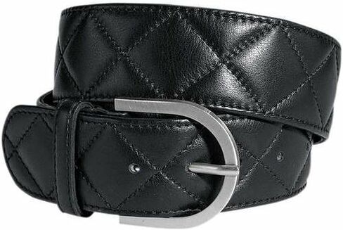Tailored Sportsman Quilted Leather C Belt Black M in Saudi Arabia