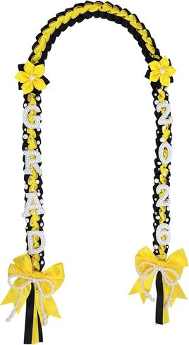 Graduation Money Lei Class of 2026 - Congratulations Grad Leis Pearl Bow Garland Sash for High School in Kuwait