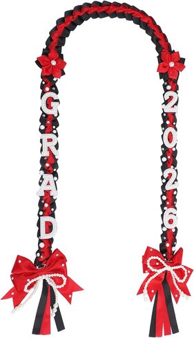 Graduation Money Lei Class of 2026 - Congratulations Grad Leis Pearl Bow Garland Sash for High School in Kuwait