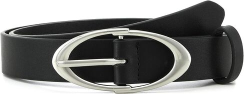 Women Faux Leather Belt for Jeans Pants Fashion Ladies Dress Belts with Gold Oval Buckle in Saudi Arabia