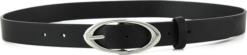Women Faux Leather Belt for Jeans Pants Fashion Ladies Dress Belts with Gold Oval Buckle in Saudi Arabia