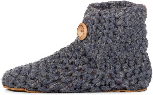 No More Cold Feet Extra Chunky Hand-crocheted Wool Bootie Slippers for Men & Women in Saudi Arabia