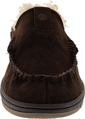 شبشب رجالي من Clarks من الفرو الصناعي Justin للاستخدام الداخلي والخارجي (12 M US، جلد سويدي بني) in Kuwait