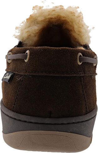 شبشب رجالي من Clarks من الفرو الصناعي Justin للاستخدام الداخلي والخارجي (12 M US، جلد سويدي بني) in Kuwait