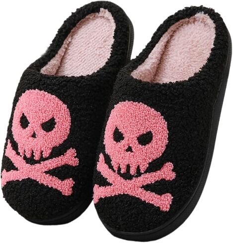 Womens Mens Memory Foam Soft Plush Home Slippers Slip On Non-Slip Fuzzy Outdoor Indoor House Slippers in Kuwait