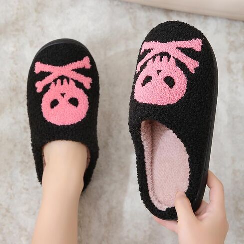 Womens Mens Memory Foam Soft Plush Home Slippers Slip On Non-Slip Fuzzy Outdoor Indoor House Slippers in Kuwait