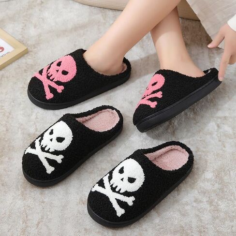 Womens Mens Memory Foam Soft Plush Home Slippers Slip On Non-Slip Fuzzy Outdoor Indoor House Slippers in Kuwait
