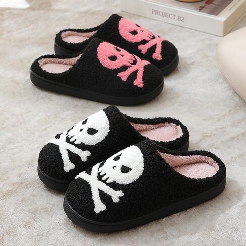 Womens Mens Memory Foam Soft Plush Home Slippers Slip On Non-Slip Fuzzy Outdoor Indoor House Slippers in Kuwait