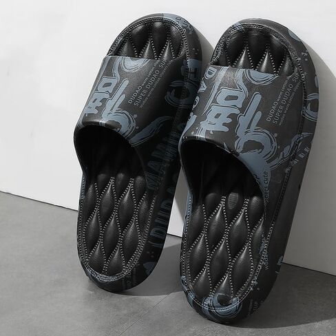 Black & White, EVA Material, Graffiti Design, Slides, Casual Wear in Kuwait