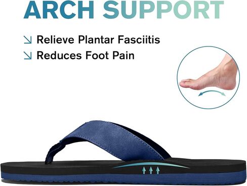 Flip Flops for Men, Arch Support Beach Sandals, Comfort Walking Thong Sandals in Saudi Arabia