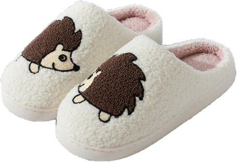 Womens Mens Memory Foam Soft Plush Home Slippers Slip On Non-Slip Fuzzy Outdoor Indoor House Slippers in Kuwait