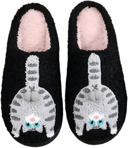 Womens Mens Memory Foam Soft Plush Home Slippers Slip On Non-Slip Fuzzy Outdoor Indoor House Slippers in Kuwait