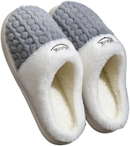 Men's Winter Warm Home Slippers Comfort Anti-Slip Indoor House Shoes Lightweight Bedroom Slippers in Kuwait